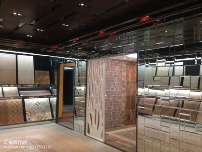 上海青浦区意邦建材市场某瓷砖展厅